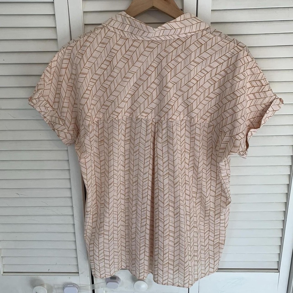 Orvis Peach Chevron Camisole Top - Picture 2 of 3